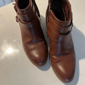 Women's Brown Leather Ankle Boots